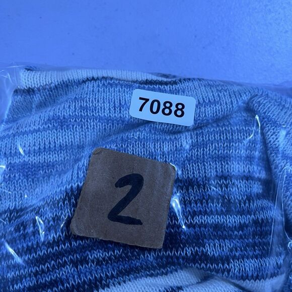 NWT Catherines Poncho Sweater Plus 0X/ 1X Pullover Cowl Neck Blue Striped Tunic - Picture 7 of 7